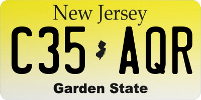 NJ license plate C35AQR