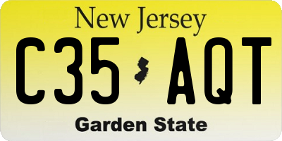 NJ license plate C35AQT
