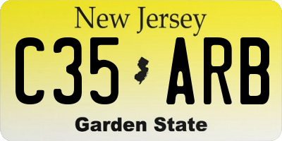 NJ license plate C35ARB