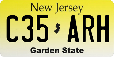 NJ license plate C35ARH