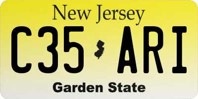 NJ license plate C35ARI