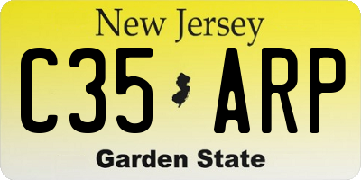 NJ license plate C35ARP