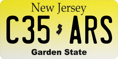 NJ license plate C35ARS