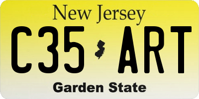 NJ license plate C35ART