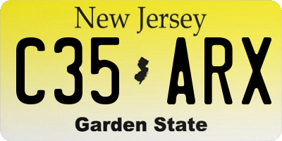NJ license plate C35ARX
