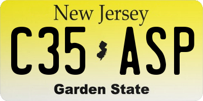 NJ license plate C35ASP