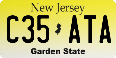 NJ license plate C35ATA