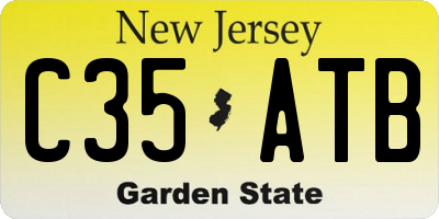 NJ license plate C35ATB