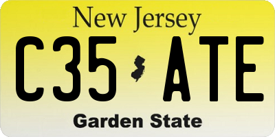NJ license plate C35ATE