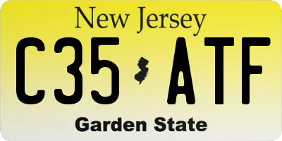 NJ license plate C35ATF