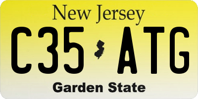 NJ license plate C35ATG