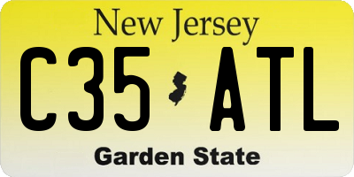 NJ license plate C35ATL