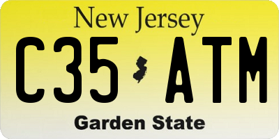 NJ license plate C35ATM