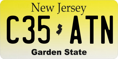 NJ license plate C35ATN