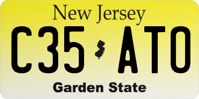 NJ license plate C35ATO