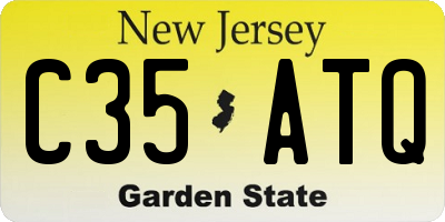 NJ license plate C35ATQ