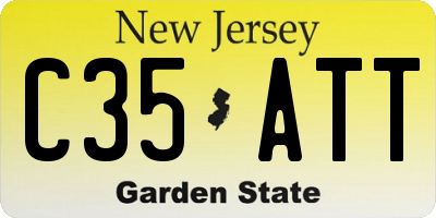 NJ license plate C35ATT