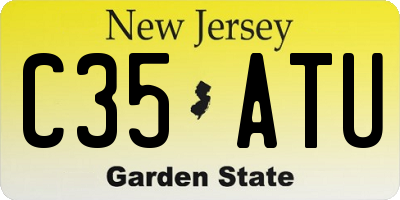 NJ license plate C35ATU