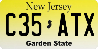 NJ license plate C35ATX