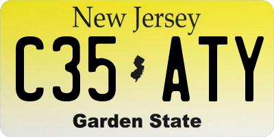 NJ license plate C35ATY