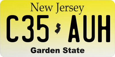 NJ license plate C35AUH