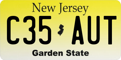 NJ license plate C35AUT