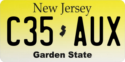 NJ license plate C35AUX