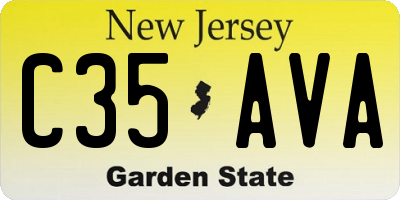 NJ license plate C35AVA