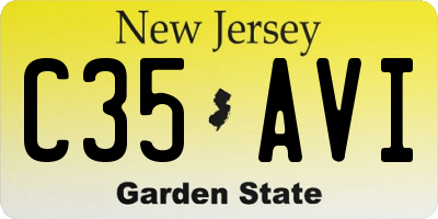 NJ license plate C35AVI