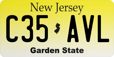 NJ license plate C35AVL