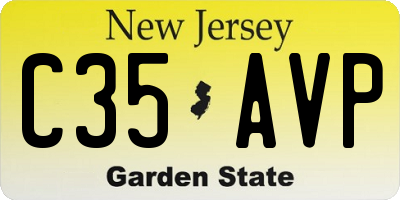 NJ license plate C35AVP