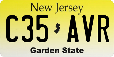 NJ license plate C35AVR