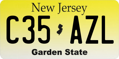 NJ license plate C35AZL