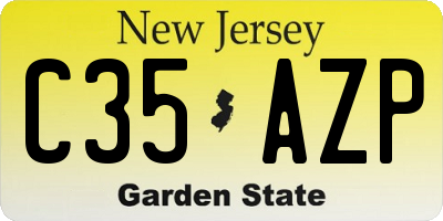 NJ license plate C35AZP