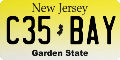 NJ license plate C35BAY