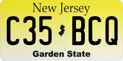 NJ license plate C35BCQ