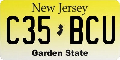 NJ license plate C35BCU