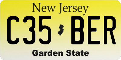 NJ license plate C35BER