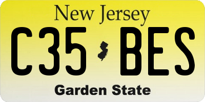 NJ license plate C35BES