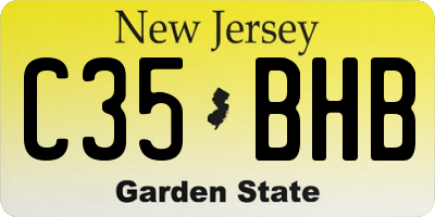 NJ license plate C35BHB