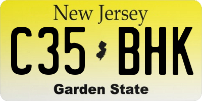 NJ license plate C35BHK