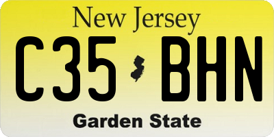 NJ license plate C35BHN