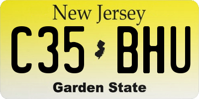 NJ license plate C35BHU