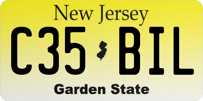 NJ license plate C35BIL