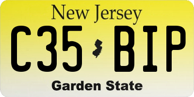 NJ license plate C35BIP