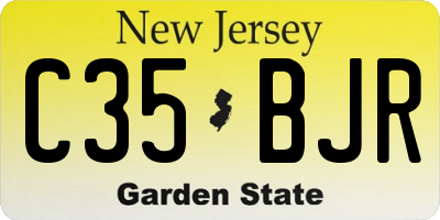 NJ license plate C35BJR