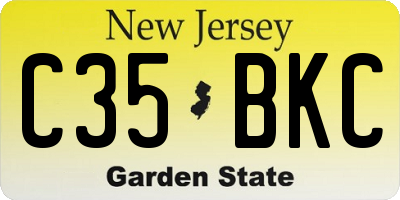 NJ license plate C35BKC