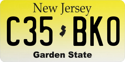NJ license plate C35BKO