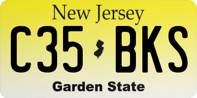 NJ license plate C35BKS