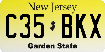 NJ license plate C35BKX